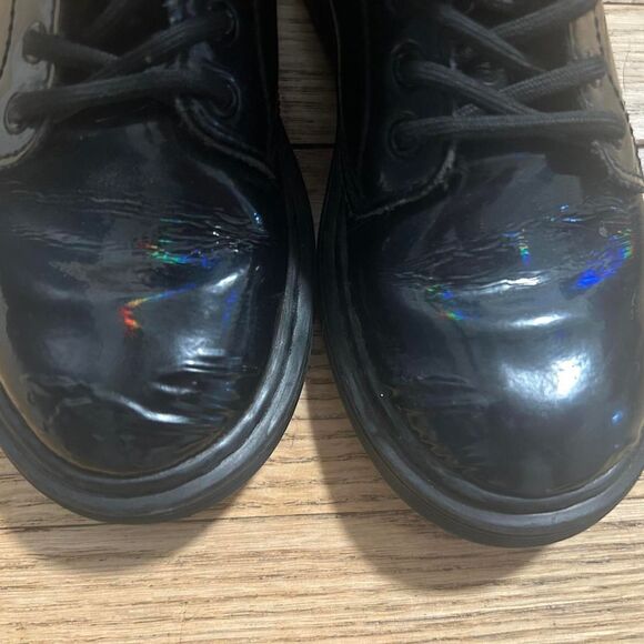 Doc Martens Rainbow Patent Black Boots - Picture 4 of 5